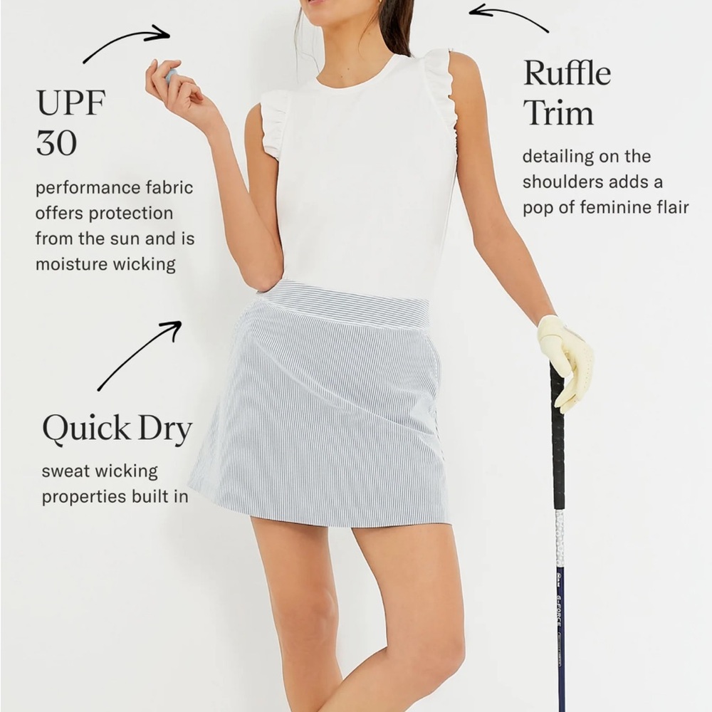 TNUCK SPORT
White Ruffle Lea Tank - Picture 3 of 12